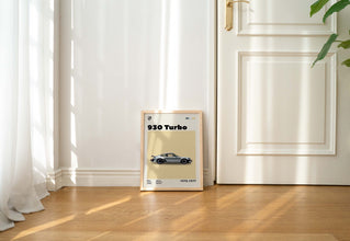 Mid-Century Porsche 930 Turbo Inspired Poster  Minimalist Movie Poster  Father's day  Car Enthusiasts  wall art 1277629489