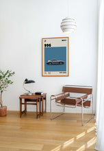Mid-Century Porsche 996 Turbo Poster Retro Car Print (Minimalist Movie Poster) 1115324153