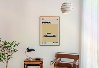 Mid-Century Toyota Supra MK4 Poster Car Enthusiast Wall Art (Minimalist Movie Poster) 1432530642