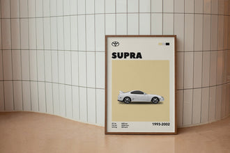 Mid-Century Toyota Supra MK4 Poster Car Enthusiast Wall Art (Minimalist Movie Poster) 1432530642