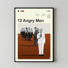 Mid Century Modern 12 Angry Men Movie Poster, Retro Movie Print, Modern Vintage Movie Posters