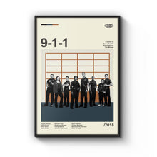 Mid Century Modern 9-1-1 Movie Poster, Retro Movie Print, Modern Vintage Movie Posters 1778286664