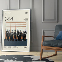 Mid Century Modern 9-1-1 Movie Poster, Retro Movie Print, Modern Vintage Movie Posters 1778286664