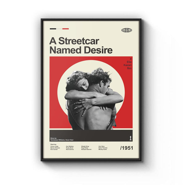 Mid Century Modern A Streetcar Named Desire Movie Poster, Retro Movie Print, Modern Vintage Movie Posters 1792488247