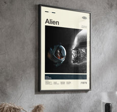 Mid Century Modern Alien Movie Poster, Retro Alien Movie Print, Modern Vintage Ellen Ripley Posters 4346642467
