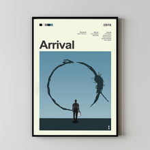 Mid Century Modern Arrival Movie Poster, Retro Movie Print, Modern Vintage Movie Posters