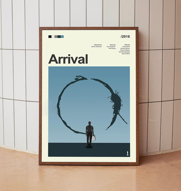 Mid Century Modern Arrival Movie Poster, Retro Movie Print, Modern Vintage Movie Posters
