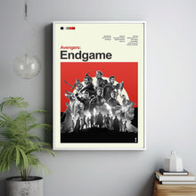 Mid Century Modern Avengers Endgame Movie Poster, Retro Movie Print, Modern Vintage Movie Posters