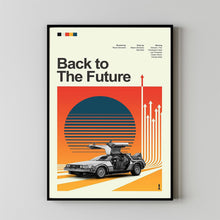 Mid Century Modern Back to the Future Movie Poster, Retro Movie Print, Modern Vintage Movie Posters