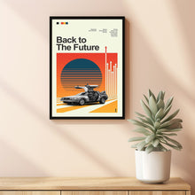 Mid Century Modern Back to the Future Movie Poster, Retro Movie Print, Modern Vintage Movie Posters