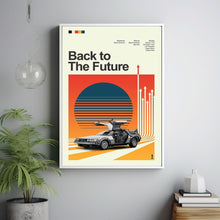 Mid Century Modern Back to the Future Movie Poster, Retro Movie Print, Modern Vintage Movie Posters
