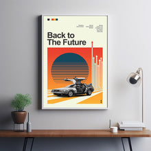 Mid Century Modern Back to the Future Movie Poster, Retro Movie Print, Modern Vintage Movie Posters