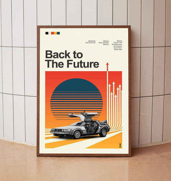 Mid Century Modern Back to the Future Movie Poster, Retro Movie Print, Modern Vintage Movie Posters