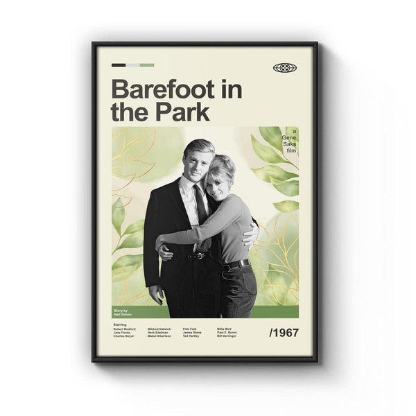 Mid Century Modern Barefoot in the Park Movie Poster, Retro Movie Print, Modern Vintage Movie Posters 1778287746