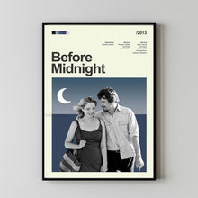 Mid Century Modern Before Midnight Movie Poster, Retro Movie Print, Modern Vintage Movie Posters