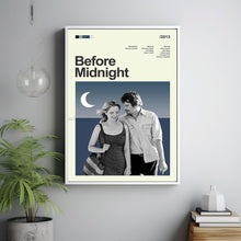 Mid Century Modern Before Midnight Movie Poster, Retro Movie Print, Modern Vintage Movie Posters