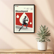 Mid Century Modern Bloodsport Movie Poster, Retro Movie Print, Modern Vintage Movie Posters