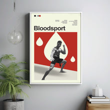 Mid Century Modern Bloodsport Movie Poster, Retro Movie Print, Modern Vintage Movie Posters