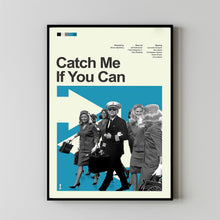 Mid Century Modern Catch Me If You Can Movie Poster, Retro Movie Print, Modern Vintage Movie Posters