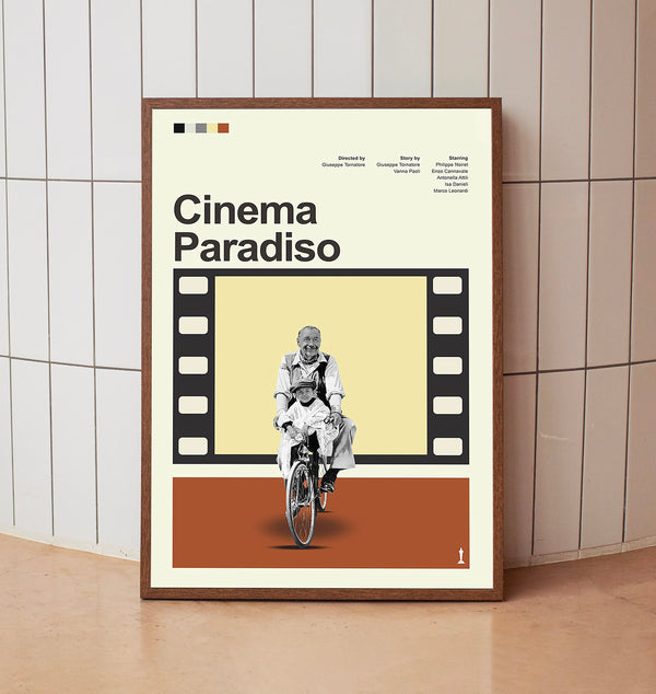 Mid Century Modern Cinema Paradiso Movie Poster, Retro Movie Print, Modern Vintage Movie Posters