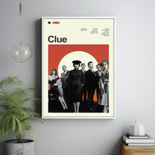 Mid Century Modern Clue Movie Poster, Retro Movie Print, Modern Vintage Movie Posters