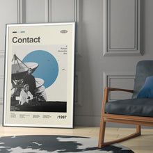 Mid Century Modern Contact Movie Poster, Retro Movie Print, Modern Vintage Movie Posters 1792489539