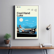 Mid Century Modern Cool Hand Luke Poster, Retro Movie Print, Modern Vintage Movie Posters