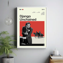 Mid Century Modern Django Unchained Movie Poster, Retro Movie Print, Modern Vintage Movie Posters