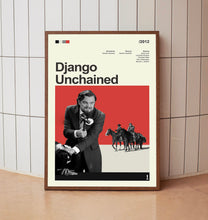 Mid Century Modern Django Unchained Movie Poster, Retro Movie Print, Modern Vintage Movie Posters