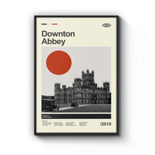 Mid Century Modern Downton Abbey Poster, Retro Downton Abbey Print, Modern Vintage Movie Posters 4315335689
