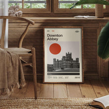 Mid Century Modern Downton Abbey Poster, Retro Downton Abbey Print, Modern Vintage Movie Posters 4315335689