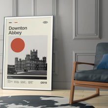 Mid Century Modern Downton Abbey Poster, Retro Downton Abbey Print, Modern Vintage Movie Posters 4315335689