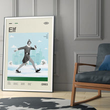 Mid Century Modern Elf Movie Poster, Retro Movie Print, Modern Vintage Movie Posters 1792489991