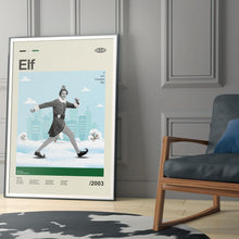 Mid Century Modern Elf Movie Poster, Retro Movie Print, Modern Vintage Movie Posters 1792489991