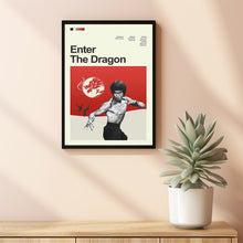Mid Century Modern Enter the Dragon Movie Poster, Retro Movie Print, Modern Vintage Movie Posters