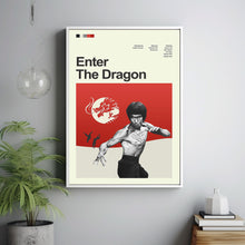 Mid Century Modern Enter the Dragon Movie Poster, Retro Movie Print, Modern Vintage Movie Posters