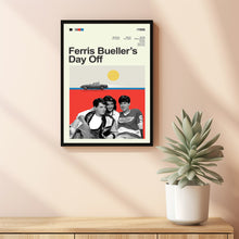 Mid Century Modern Ferris Bueller's Day Off Movie Poster, Retro Movie Print, Modern Vintage Movie Posters