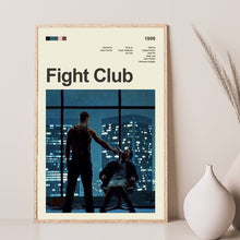 Mid Century Modern Fight Club Movie Poster, Retro Movie Print, Modern Vintage Movie Posters 1562567693