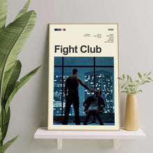 Mid Century Modern Fight Club Movie Poster, Retro Movie Print, Modern Vintage Movie Posters 1562567693