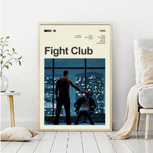 Mid Century Modern Fight Club Movie Poster, Retro Movie Print, Modern Vintage Movie Posters 1562567693
