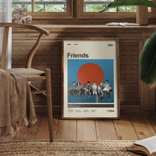 Mid Century Modern Friends Poster, Retro Friends Print, Modern Vintage Movie Posters 4315336211