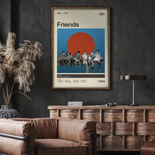 Mid Century Modern Friends Poster, Retro Friends Print, Modern Vintage Movie Posters 4315336211