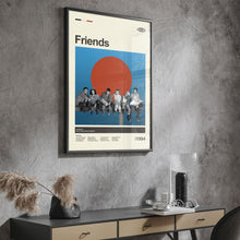 Mid Century Modern Friends Poster, Retro Friends Print, Modern Vintage Movie Posters 4315336211