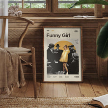 Mid Century Modern Funny Girl Movie Poster, Retro Movie Print, Modern Vintage Movie Posters 1792490379
