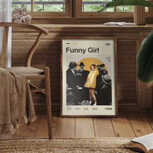 Mid Century Modern Funny Girl Movie Poster, Retro Movie Print, Modern Vintage Movie Posters 1792490379