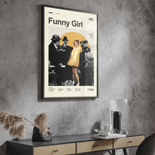 Mid Century Modern Funny Girl Movie Poster, Retro Movie Print, Modern Vintage Movie Posters 1792490379
