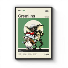 Mid Century Modern Gremlins Movie Poster, Retro Movie Print, Modern Vintage Movie Posters 1784887420