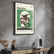 Mid Century Modern Gremlins Movie Poster, Retro Movie Print, Modern Vintage Movie Posters 1784887420