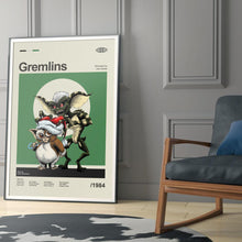 Mid Century Modern Gremlins Movie Poster, Retro Movie Print, Modern Vintage Movie Posters 1784887420
