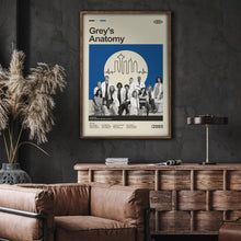 Mid Century Modern Grey’s Anatomy Poster, Retro Grey’s Anatomy Print, Modern Vintage Movie Posters 4315336505